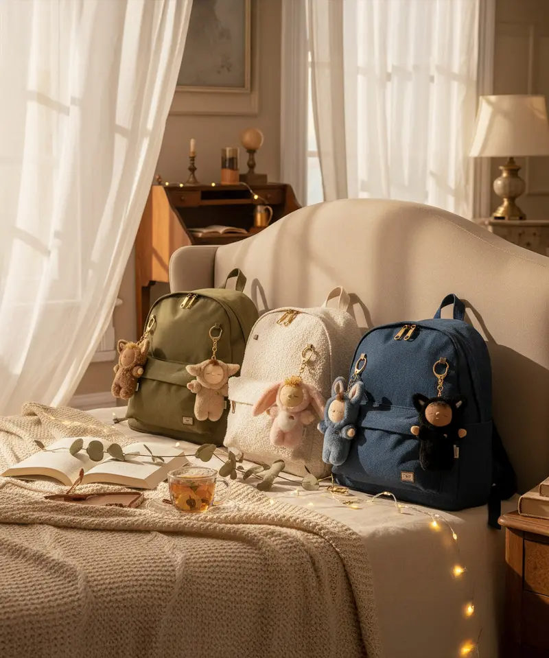 Olli Ella Cozy Bag Charm - Cat Nox 2