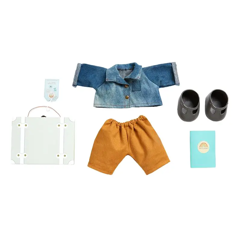 Olli Ella Dinkum Doll Travel Togs Set - Sage 1
