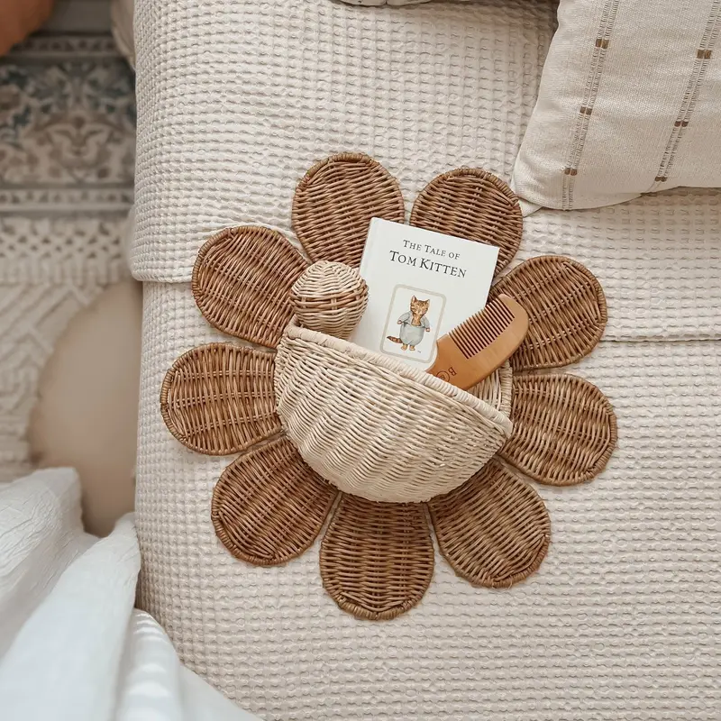 Olli Ella Rattan Daisy Wall Basket 1