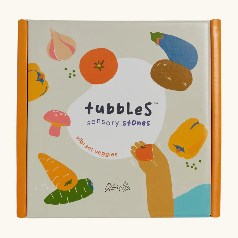 Olli Ella Tubbles Sensory Play Stones - Vibrant Veggies 2