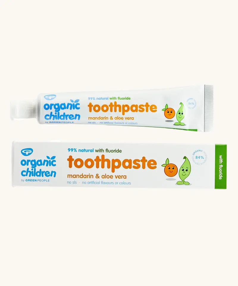 Organic Children Toothpaste Mandarin & Aloe Vera With Fluoride 1