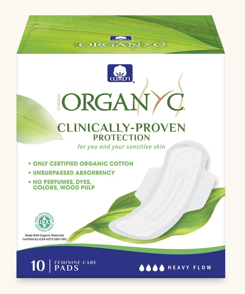 Organyc 10 Heavy Flow Sanitary Pads 1