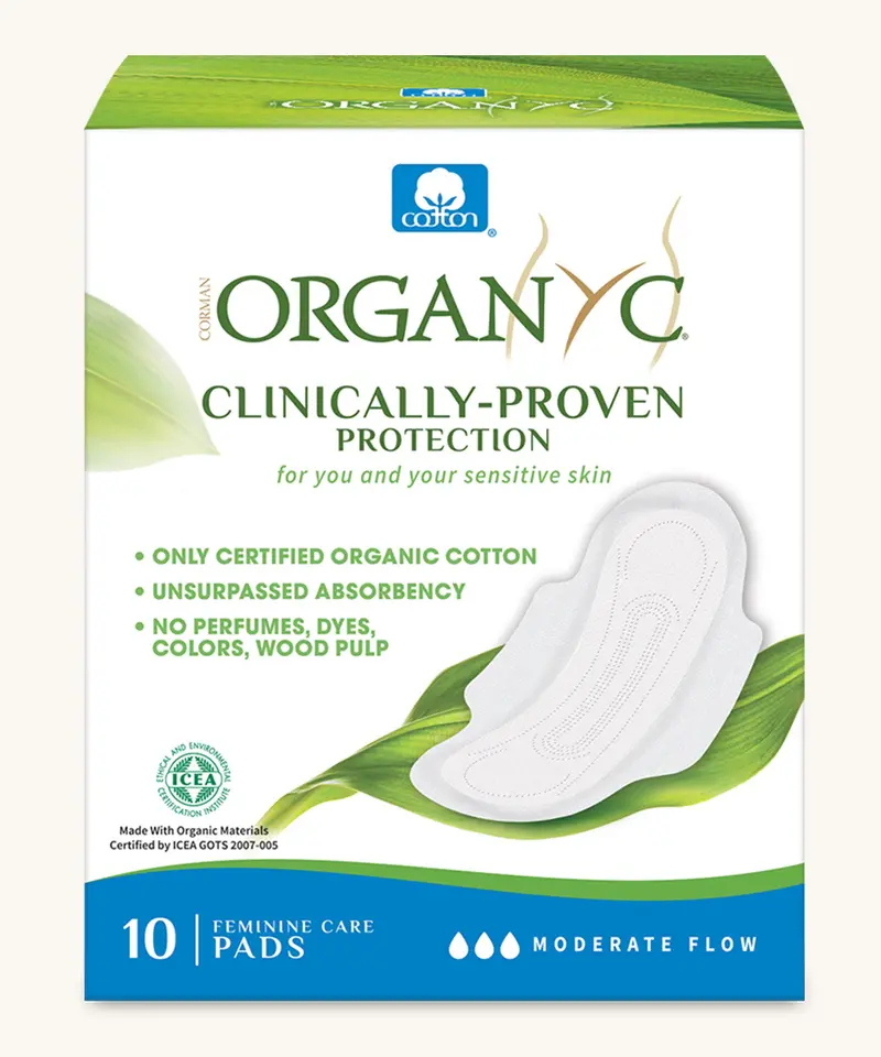 Organyc 10 Moderate Flow Day Pads 1