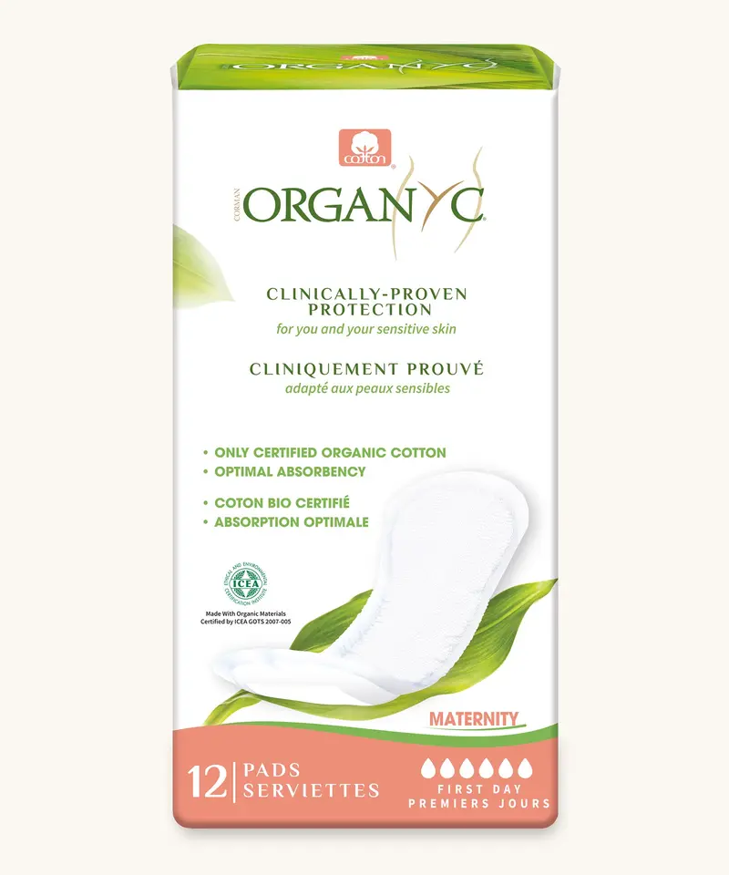 Organyc 12 Hospital Maternity Pads 1
