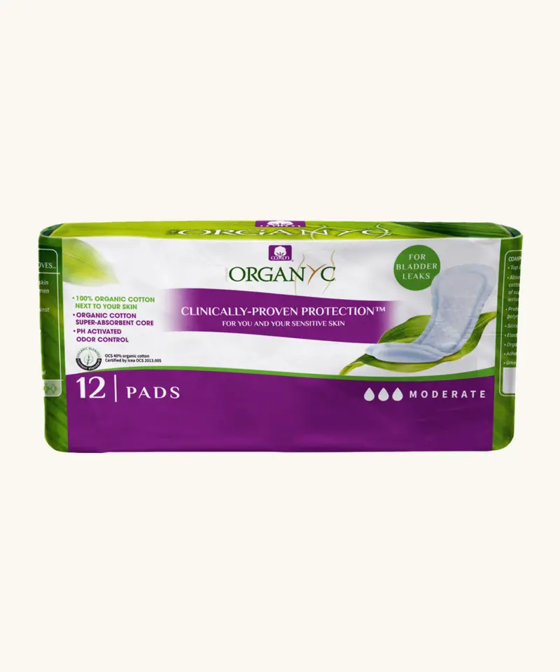 Organyc 12 Moderate Pads - Bladder Leaks 1