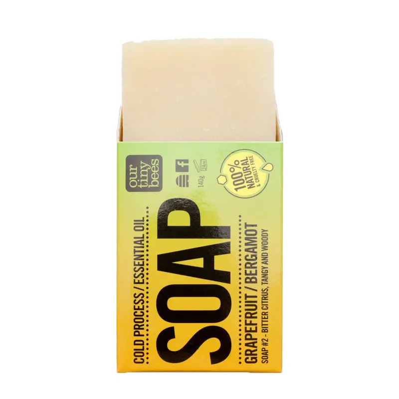 Our Tiny Bees Cold Pressed #2 Petitgrain / Grapefruit Soap 1
