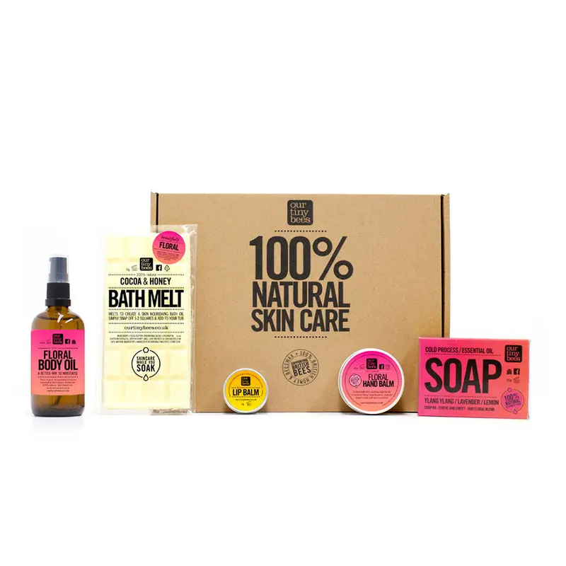Our Tiny Bees Floral Large Skincare Gift Set 1