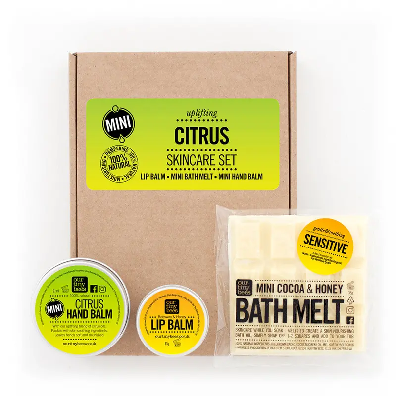 Our Tiny Bees Mini Citrus Skincare Gift Set 1