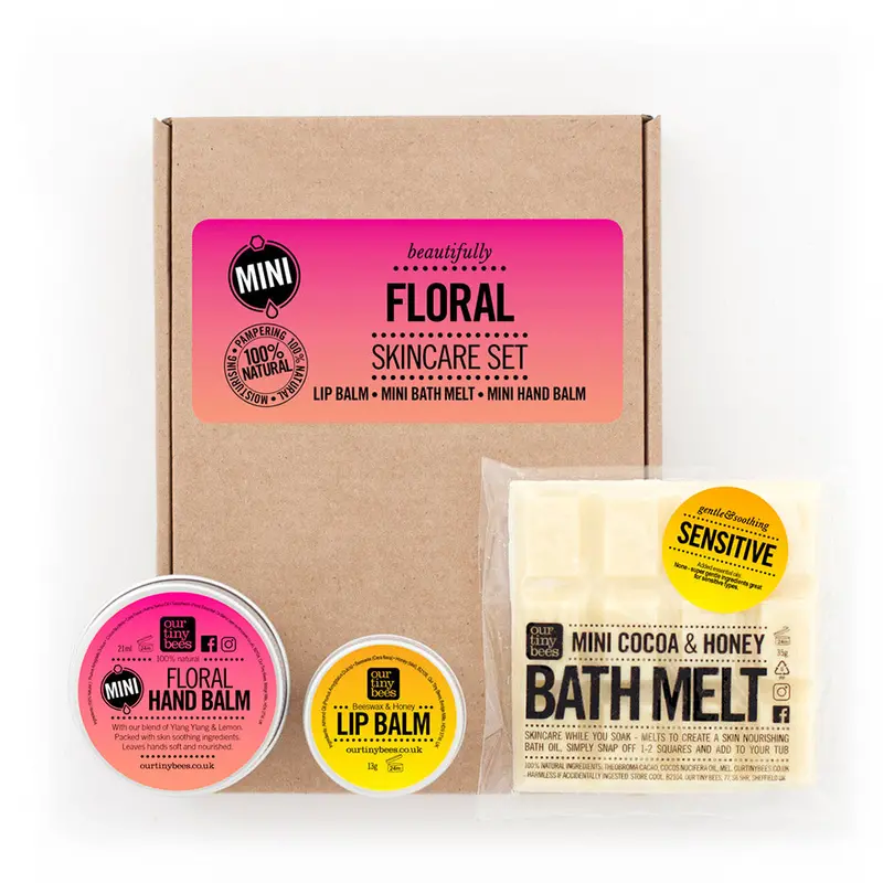 Our Tiny Bees Mini Floral Skincare Gift Set 1