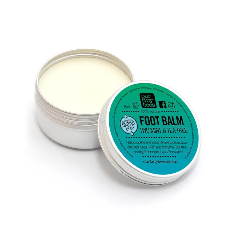 Our Tiny Bees Mint & Tea Tree Beeswax Foot Balm 2