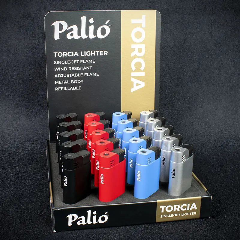 Palio Torcia Single Jet Flame Lighter - Assorted Colours 1