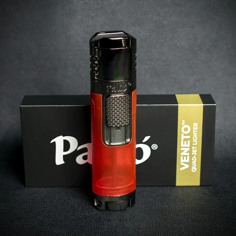 Palio Veneto Quad Flame Cigar Lighter - Red 1