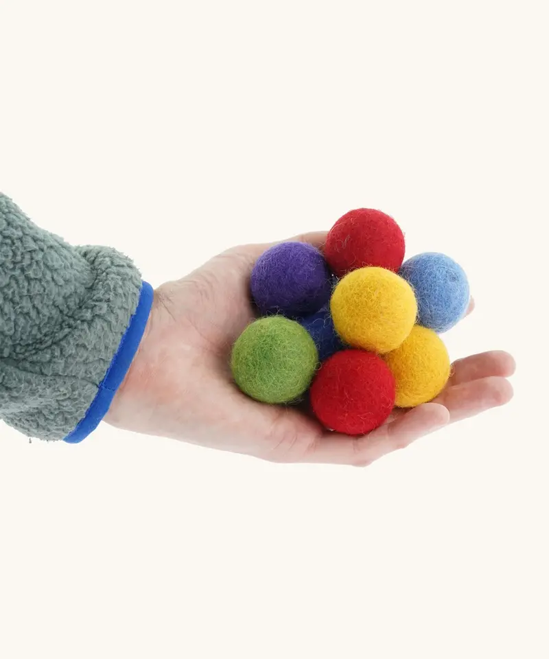 Papoose Felt Rainbow Balls 3.5Cm 49 Pack 2