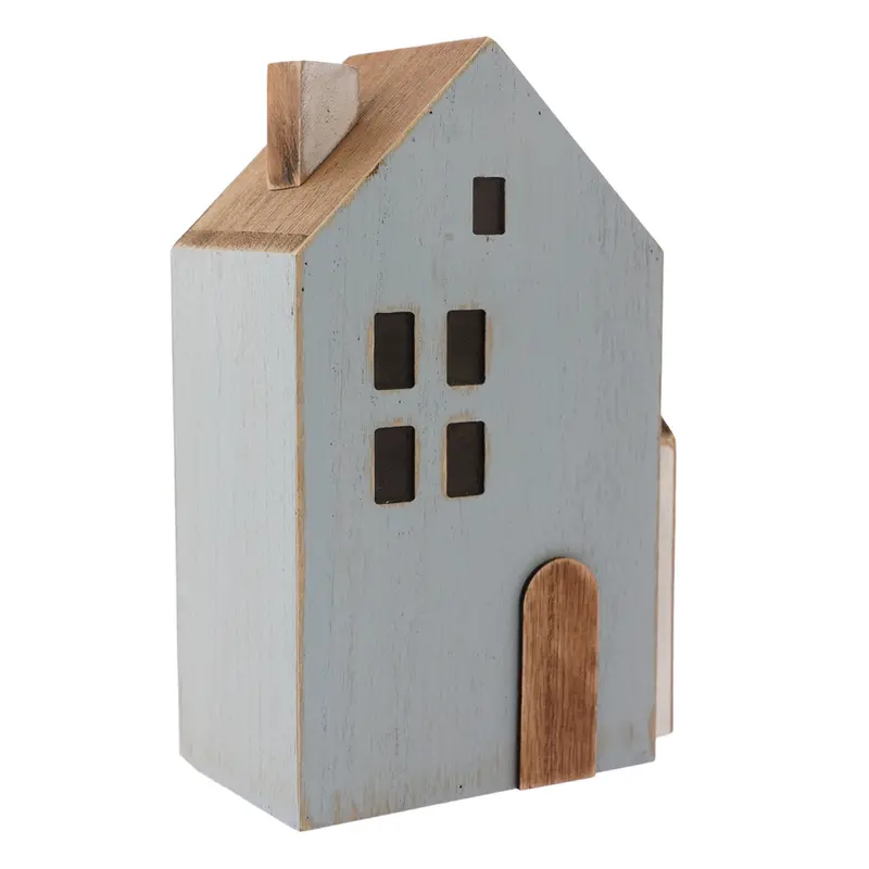 Papoose Toys Blue Wooden House 1