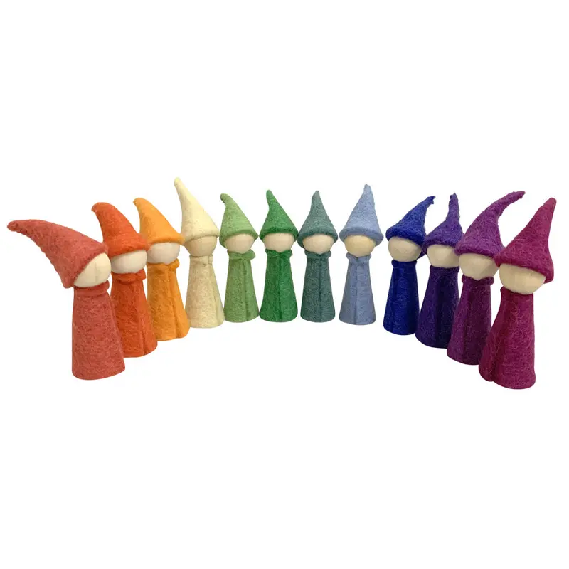 Papoose Toys Goethe Rainbow Gnome - Light Green 2