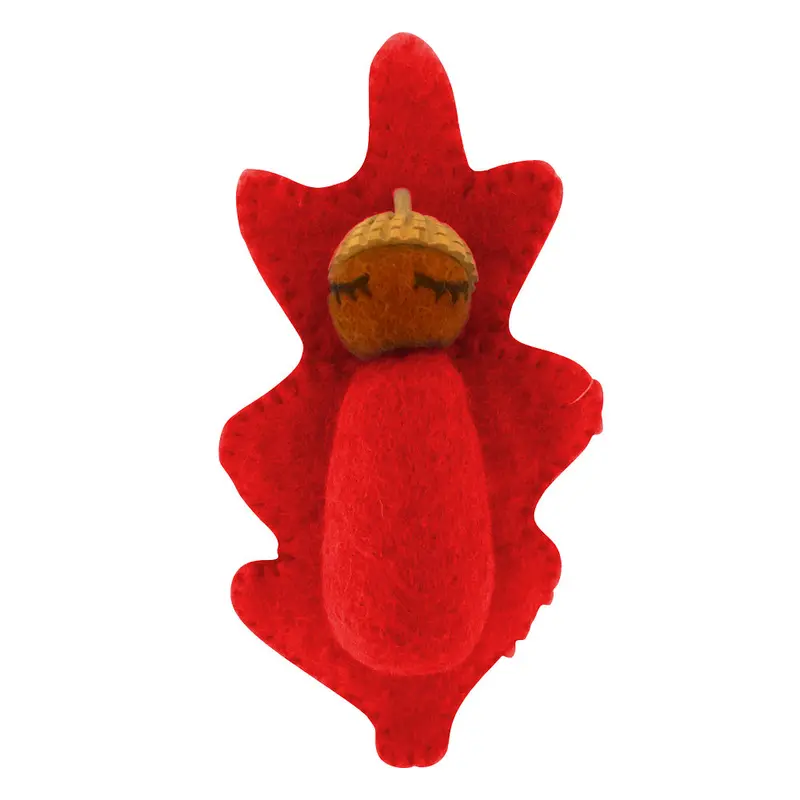 Papoose Toys Rainbow Acorn Baby - Red 1