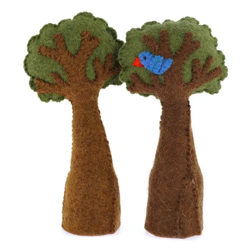 Papoose Toys Standing Tree Leaf & Bird 1