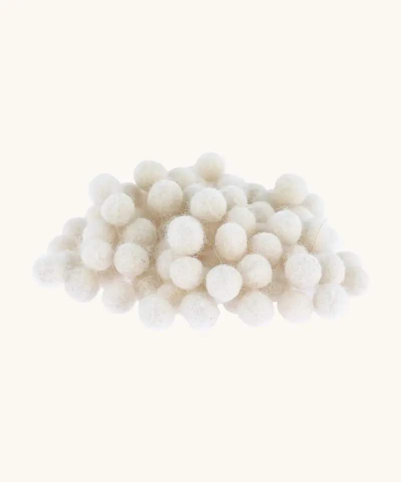 Papoose Toys White Pompoms 1Cm 100 Pack 1