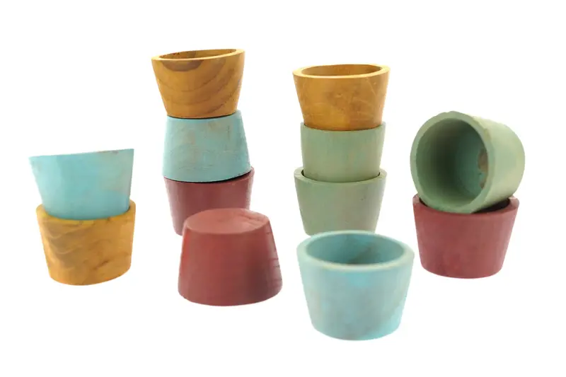 Papoose Toys Wooden Bowls - Earth 2