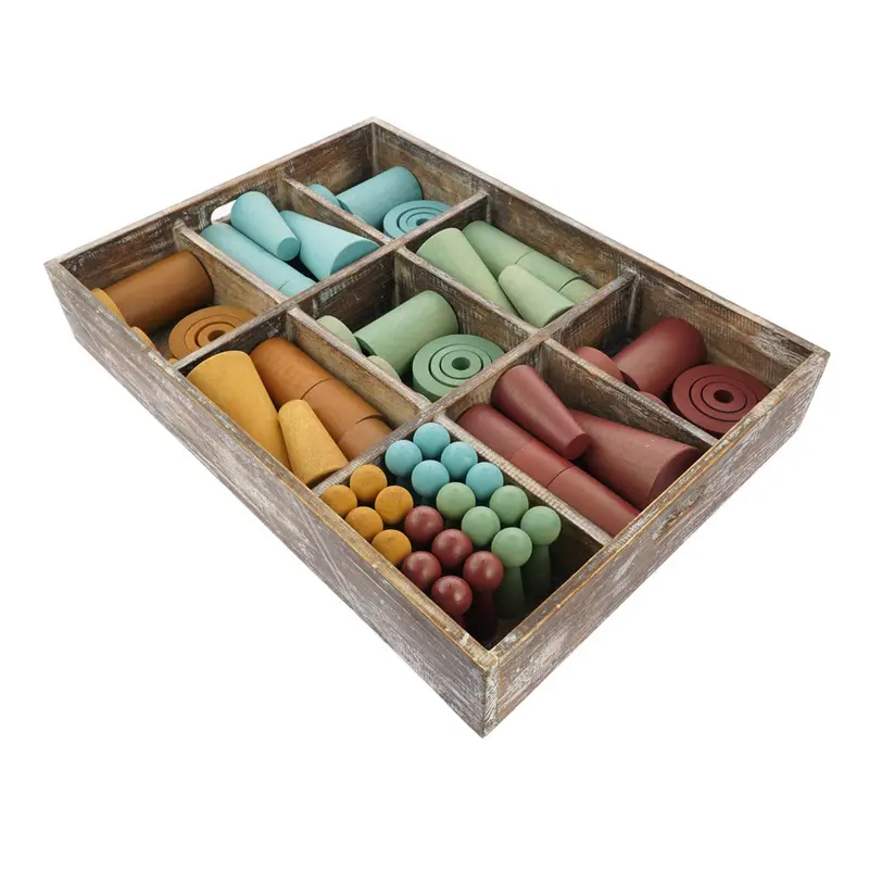 Papoose Toys Wooden Earth Tinker Tray School Set 1