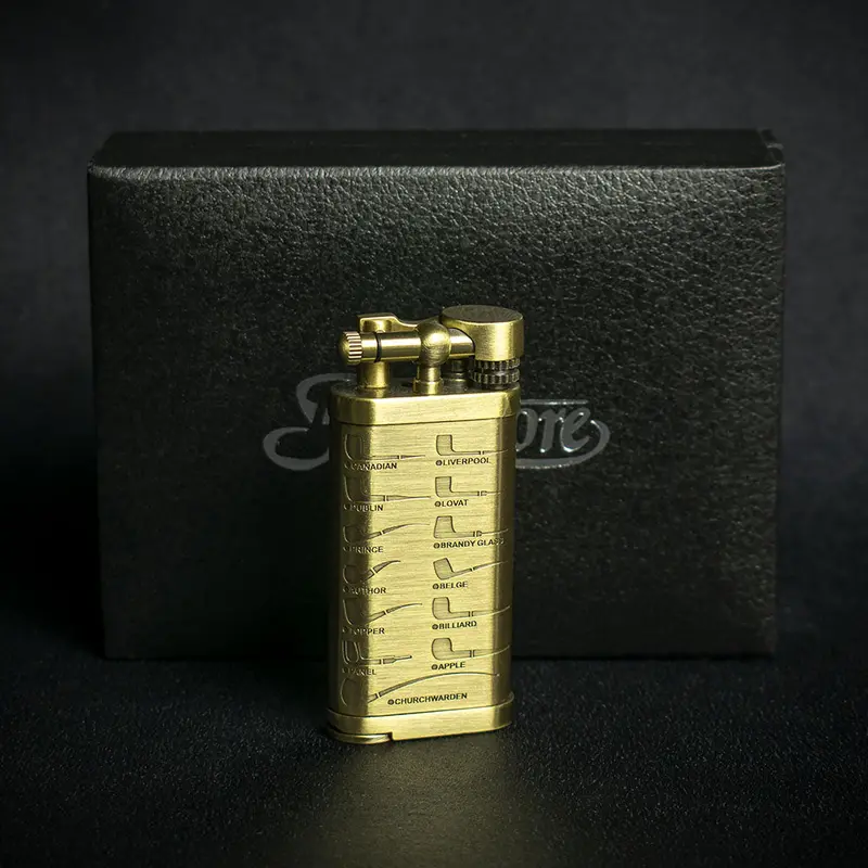 Passatore Leonard Pipe Lighter - Brass Satin Finish 1