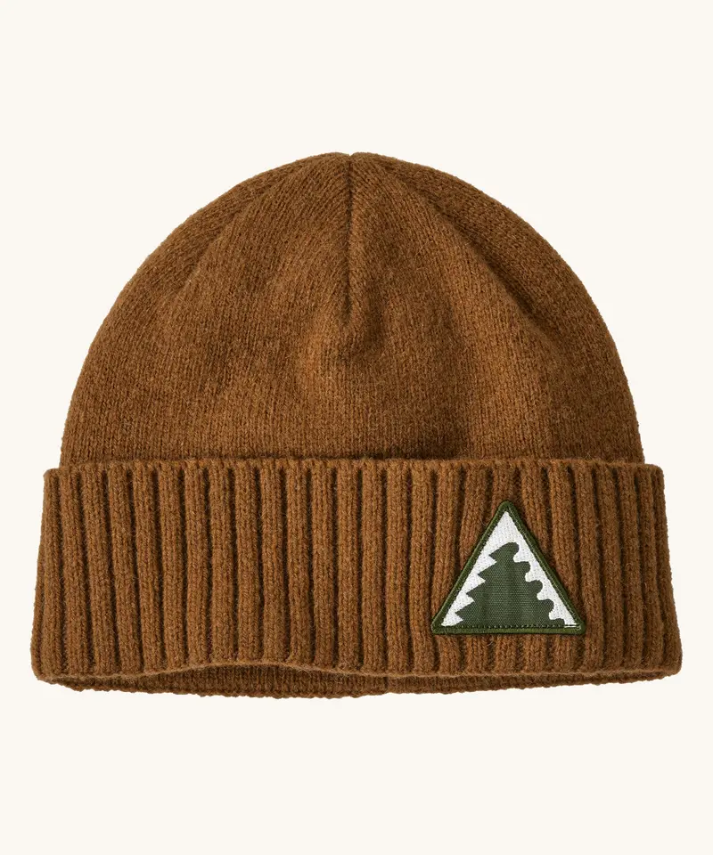 Patagonia Adult Brodeo Beanie Hat - Shelter Brown / Dawn Tracks 1