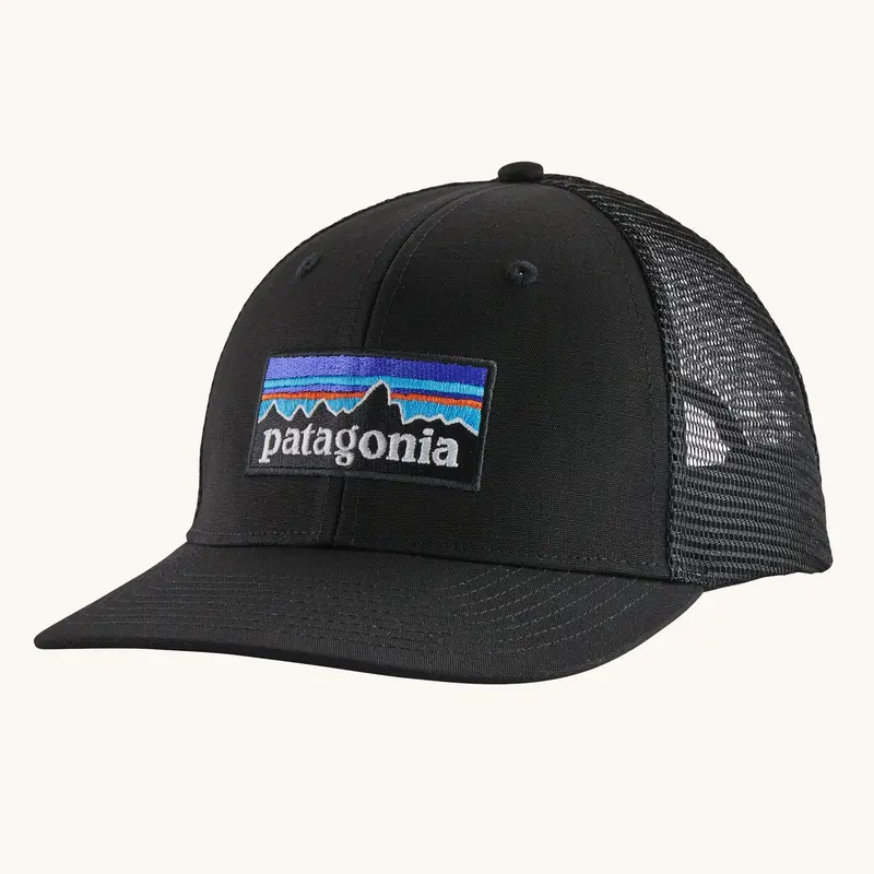 Patagonia Adult P-6 Logo Lopro Trucker Hat - Black 1