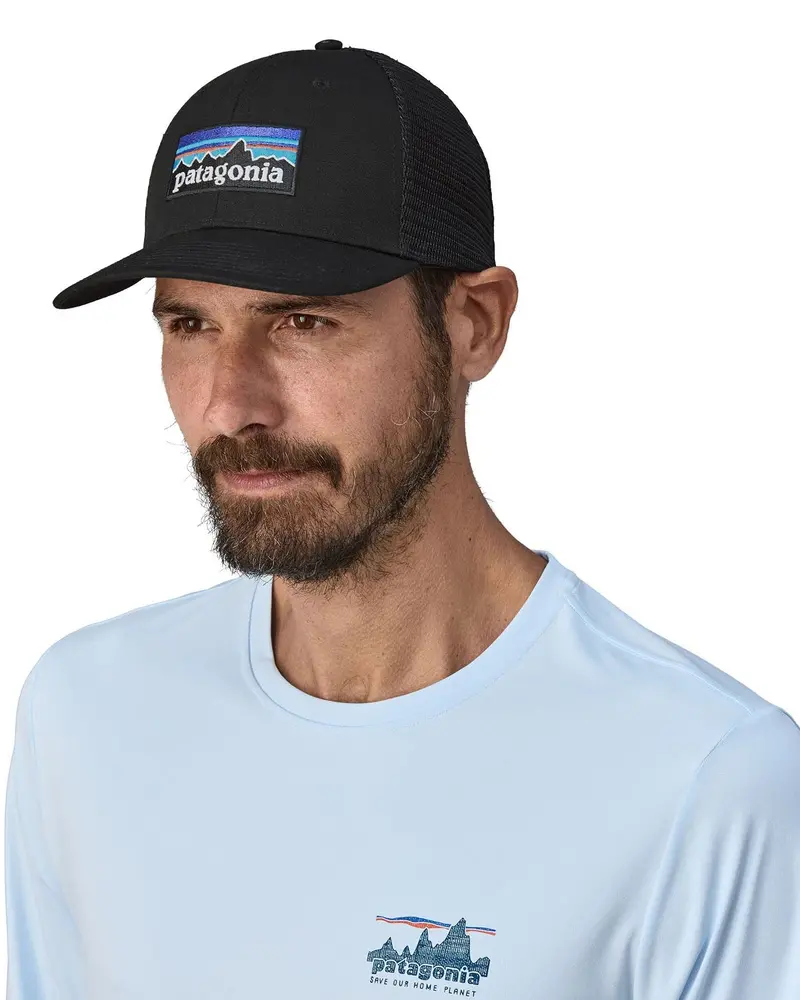 Patagonia Adult P-6 Logo Lopro Trucker Hat - Black 2