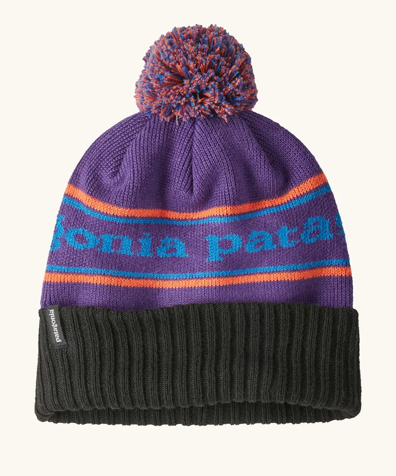 Patagonia Adult Powder Town Beanie - Park Stripe Purple 1