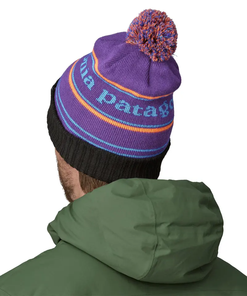 Patagonia Adult Powder Town Beanie - Park Stripe Purple 2