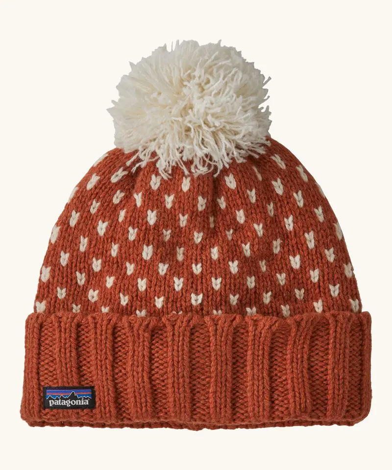 Patagonia Adult Snowbelle Beanie - Pine Burnished Red 1