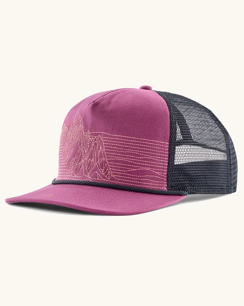 Patagonia Airfarer Cap - Strataspire Stripe / Faded Magenta 1