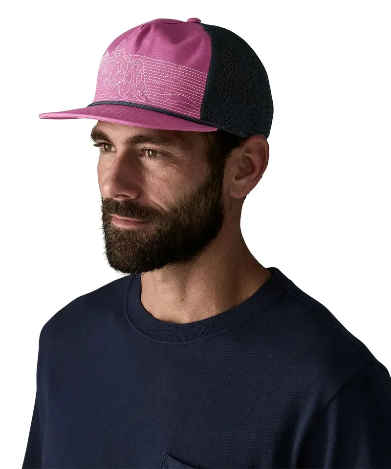 Patagonia Airfarer Cap - Strataspire Stripe / Faded Magenta 2