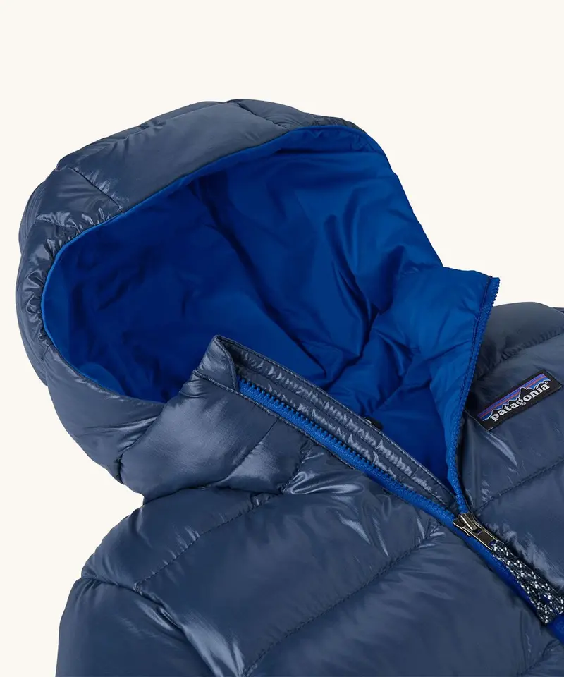 Patagonia Baby Hi-Loft Down Sweater Hoody Vessel Blue 5