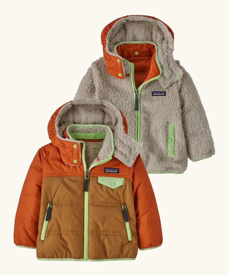 Patagonia Baby Reversible Tribbles Hoody - Nest Brown 1