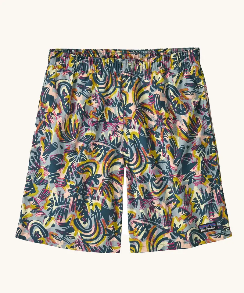 Patagonia Kids Baggies Lined Shorts 7 Inch - Wild Botanist / Tidal Teal 1