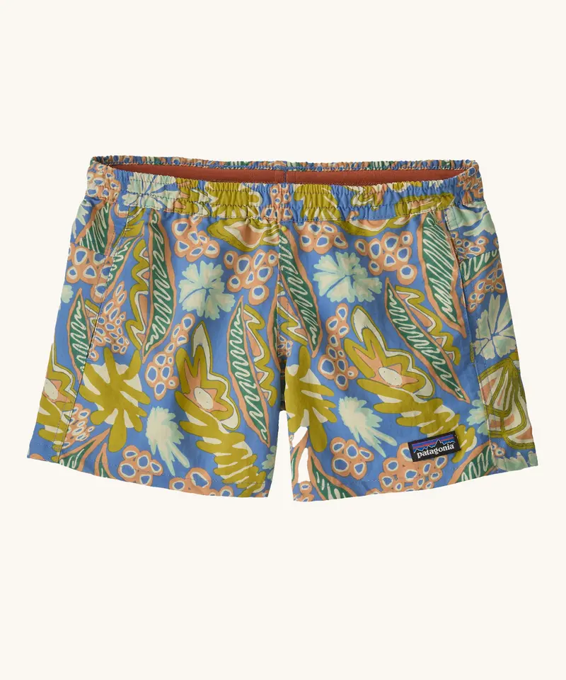 Patagonia Kids Baggies Shorts - Flourish / Abundant Blue 1