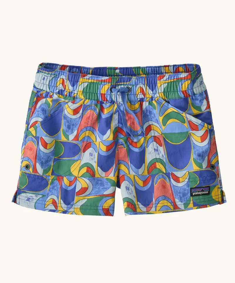 Patagonia Kids Costa Rica Baggies Shorts - Swallowtail Geo / Eddy Blue 1