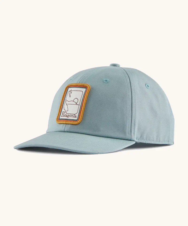 Patagonia Kids Funhoggers Cap - Swelldrifter / Thermal Blue 1