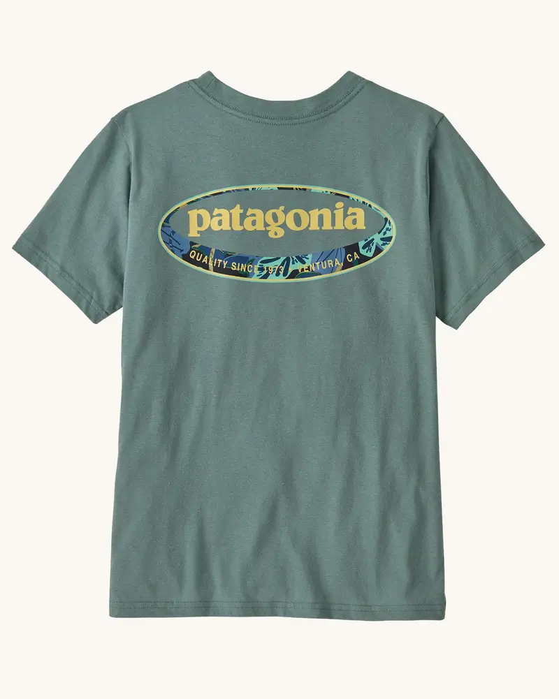 Patagonia Kids Graphic T-Shirt - '95 Tropiclimb / Blue Sage 1