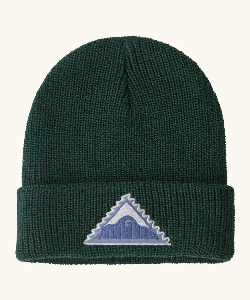 Patagonia Kids Logo Beanie - Driftways Patch / Cascade Green 1