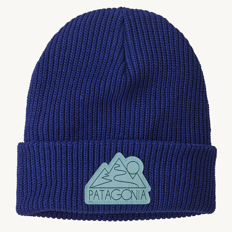 Patagonia Kids Logo Beanie Hat - Z's And S's / Passage Blue 1