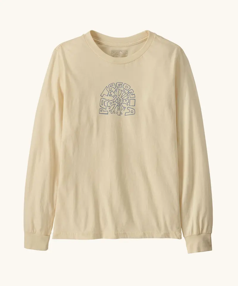 Patagonia Kids Long Sleeve Graphic Top - Skisel / Undyed Natural 2