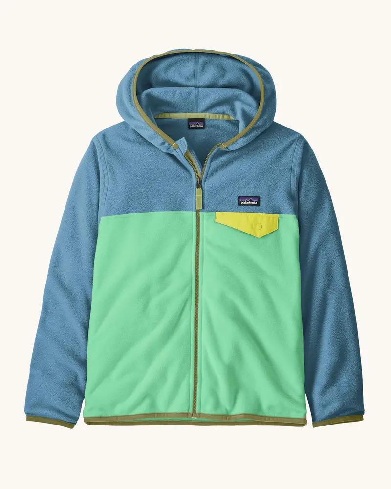Patagonia Kids' Micro D™ Snap-T® Fleece Jacket - Early Teal / Shore Blue 1