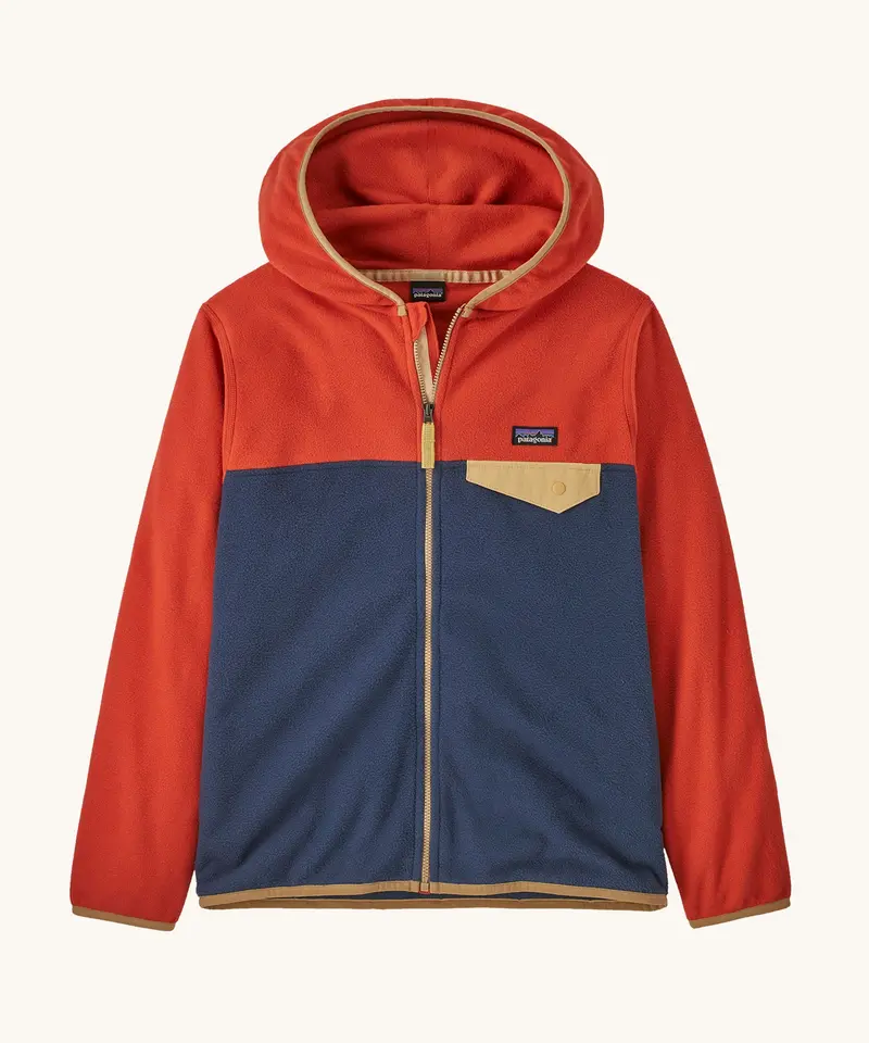 Patagonia Kids' Micro D™ Snap-T® Fleece Jacket - New Navy / Madder Red 1