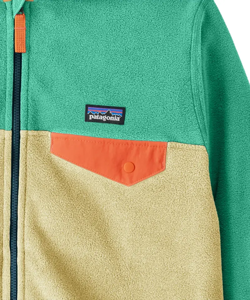 Patagonia Kids' Micro D™ Snap-T® Fleece Jacket - Yellow / Aqua Stone 2