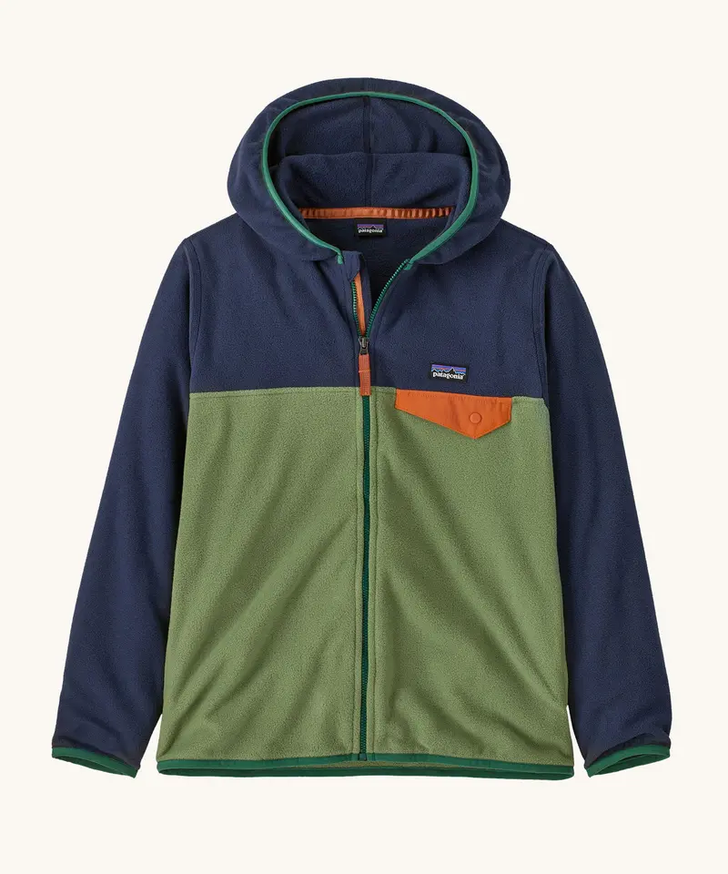 Patagonia Kids Micro D Snap-T Fleece Terrain Green 1