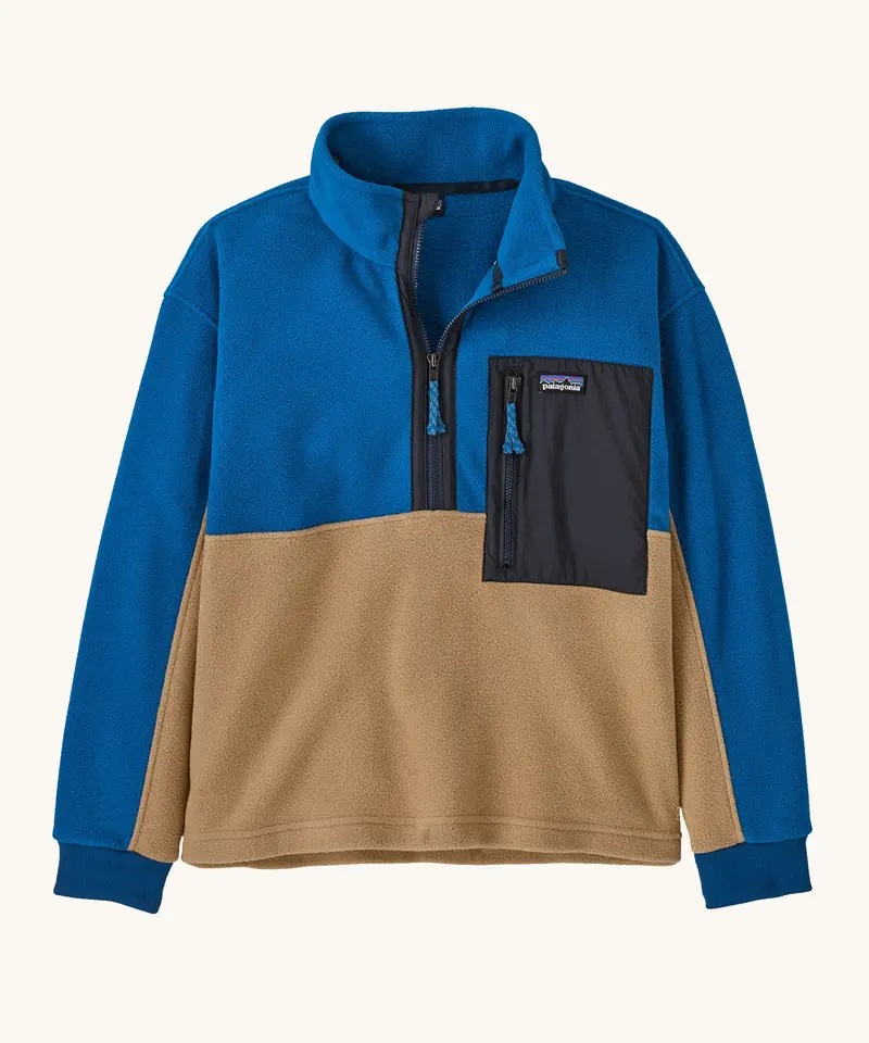 Patagonia Kids Microdini 1/2 Zip Fleece Top Grayling Brown 1