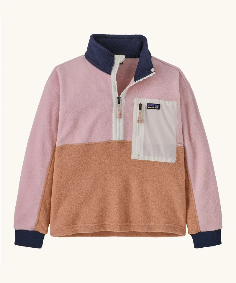 Patagonia Kids Microdini 1/2 Zip Fleece Top Terra Pink 1