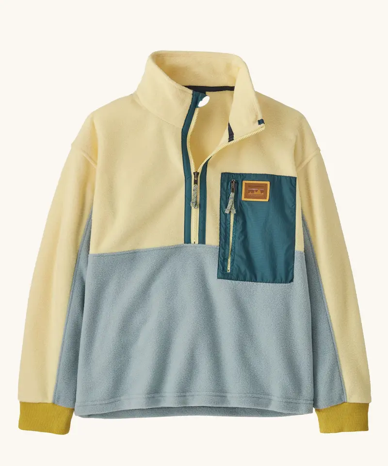 Patagonia Kids Microdini 1/2 Zip Fleece Top - Thermal Blue 1